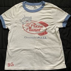 TOY STORY PIZZA PLANET DISNEY PARKS TSHIRT IN MEDIUM WORN JUST ONCE LIKE NEW NEW